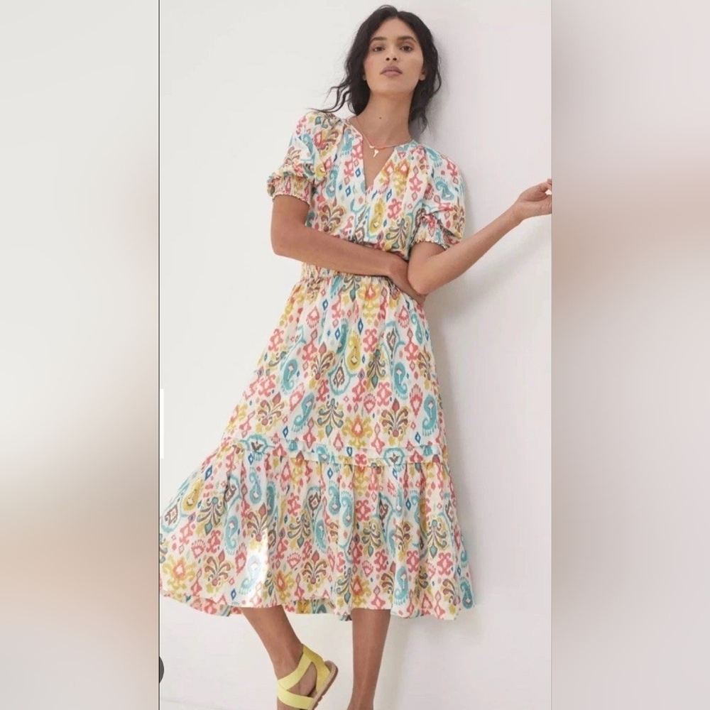 ❤️ ANTHROPOLOGIE FELIPE BOHO MIDI DRESS, SMALL - Picture 4 of 15